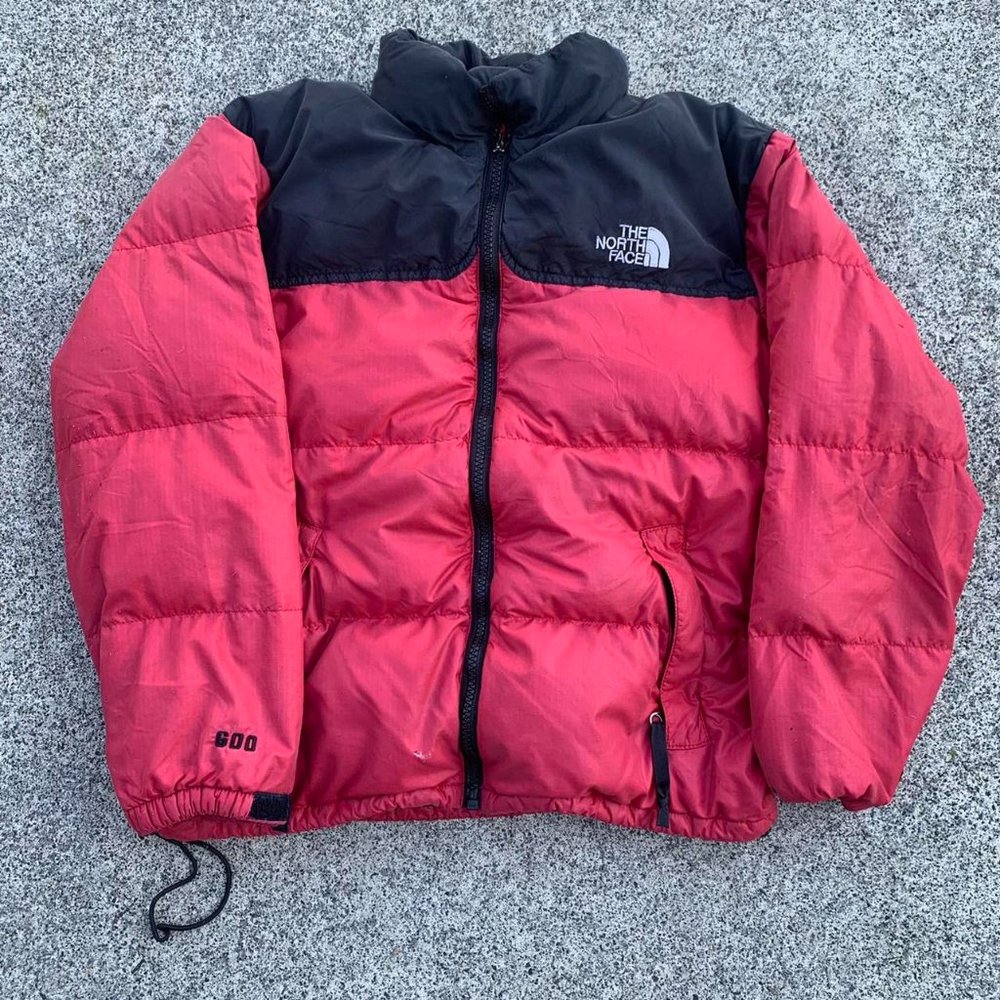Children's Red and Black North Face 600 Puffer Jacket